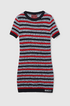 Gucci Striped Metallic Knit Dress