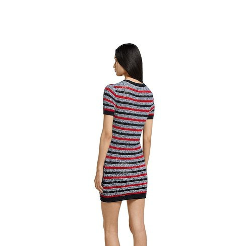 Gucci Striped Metallic Knit Dress