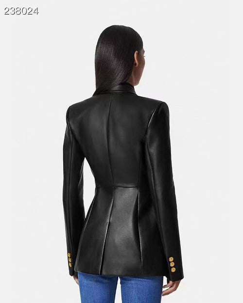 Versace Medusa Leather Blazer Jacket