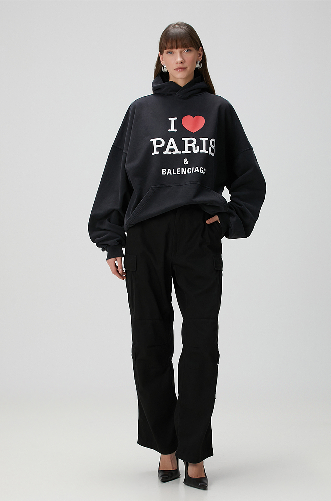 Balenciaga “I ♥ Paris” Oversized Hoodie – LUXE LIVING FASHIONS