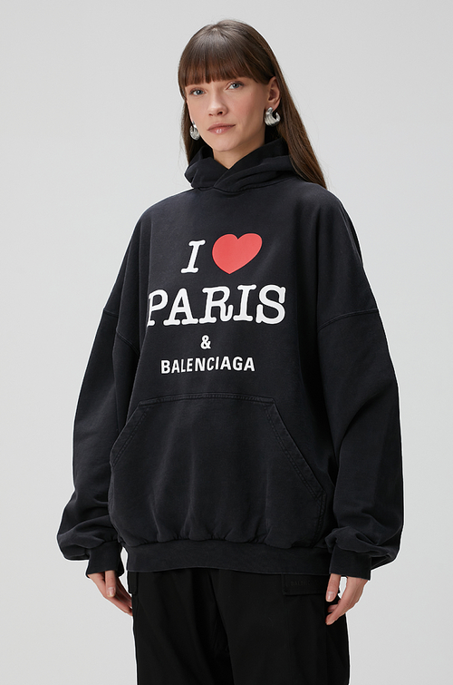 Balenciaga “I ♥ Paris” Oversized Hoodie