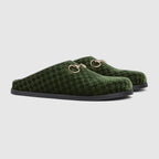 Gucci Velvet GG Horsebit Mule Slippers – Emerald Green