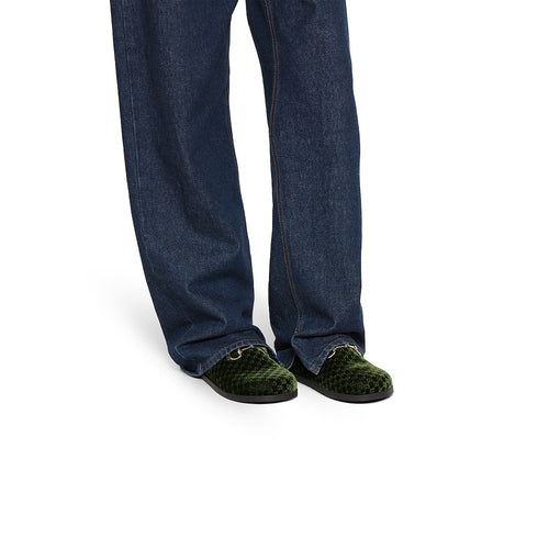 Gucci Velvet GG Horsebit Mule Slippers – Emerald Green