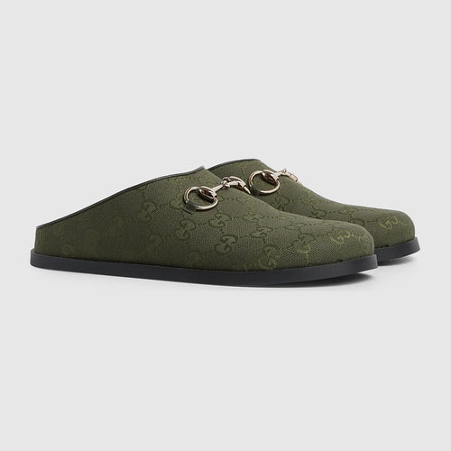 Gucci Horsebit Monogram Slippers