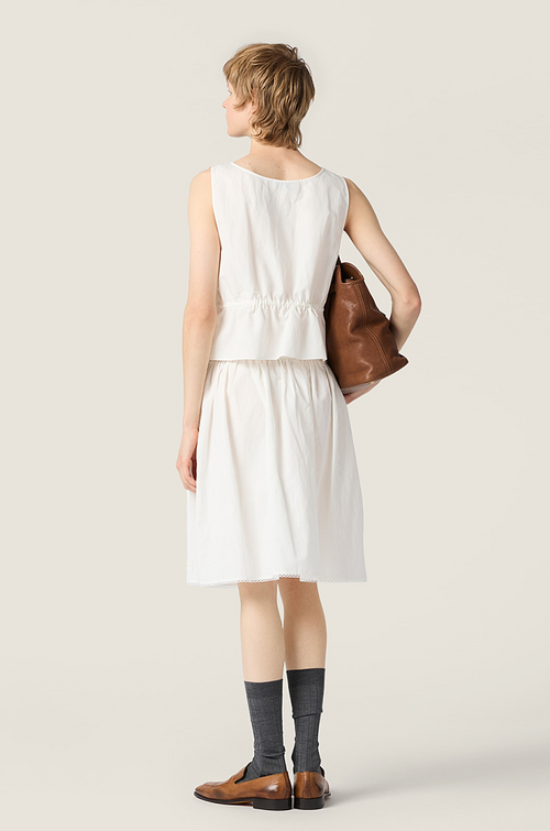 Miu Miu Éther Drawstring Poplin Top