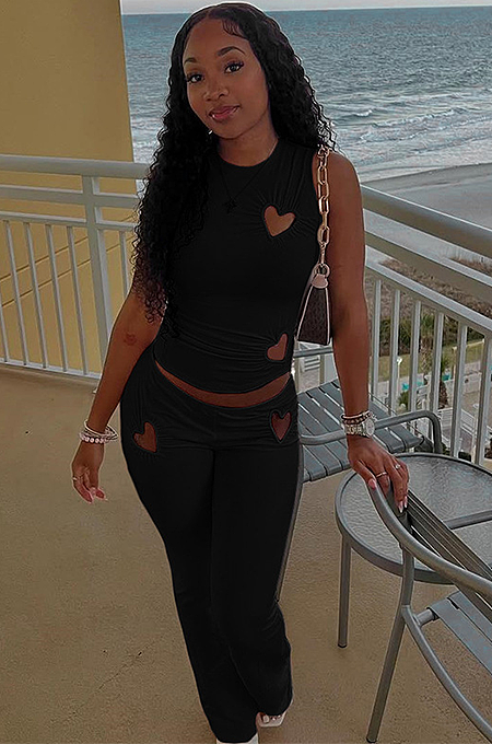 'Top of Hearts' 2pc Pants Set