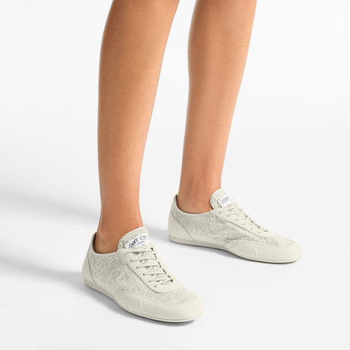 Jimmy Choo “Lumière Dentelle” Lace Low Top Trainers