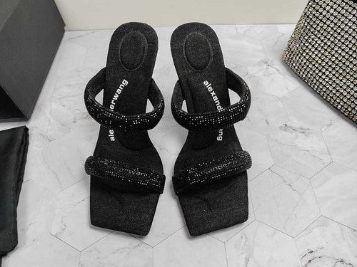 Alexander Wang Crystal Tubular Sandal Heels