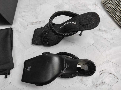 Alexander Wang Crystal Tubular Sandal Heels