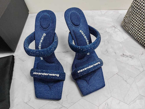 Alexander Wang Crystal Tubular Sandal Heels