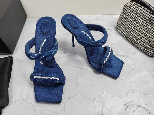 Alexander Wang Crystal Tubular Sandal Heels