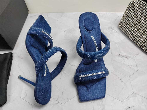 Alexander Wang Crystal Tubular Sandal Heels