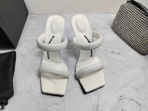 Alexander Wang Crystal Tubular Sandal Heels