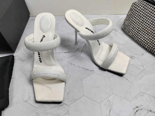 Alexander Wang Crystal Tubular Sandal Heels