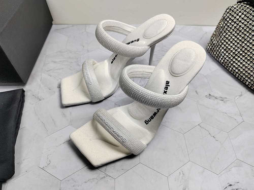 Alexander Wang Crystal Tubular Sandal Heels