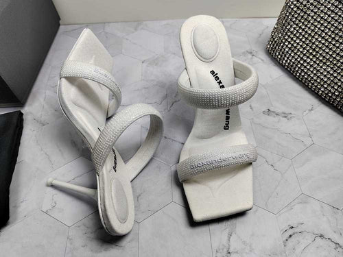 Alexander Wang Crystal Tubular Sandal Heels