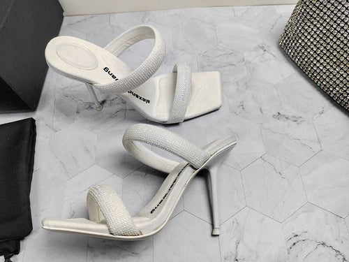 Alexander Wang Crystal Tubular Sandal Heels