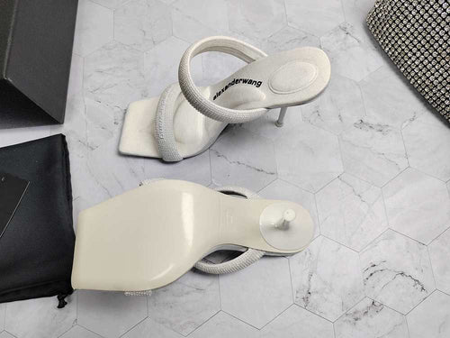 Alexander Wang Crystal Tubular Sandal Heels