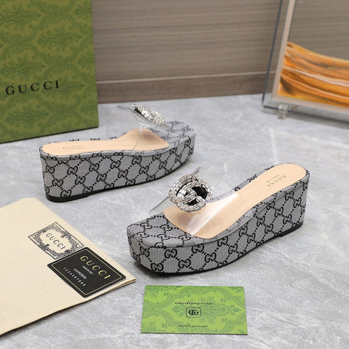 GG Wedge Sandals
