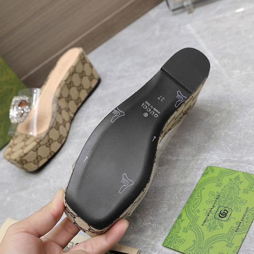 GG Wedge Sandals