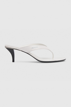 Gucci Rosé Satin Thong Heels
