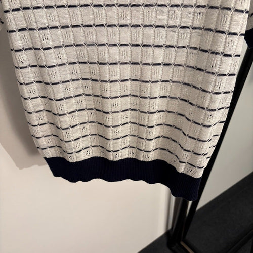 Chanel Côte Dentelle Pointelle Knit Top