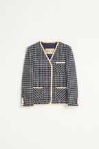 Valentino Navy & Cream Tweed Jacket and Shorts Set