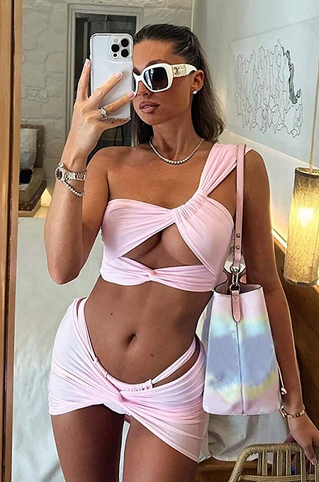 'Kinsley' Bikini Set w/Skirt Set