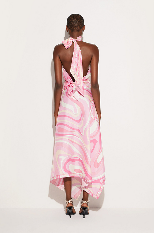 Pucci Rosa Onde Set – Halter Top & Asymmetric Skirt