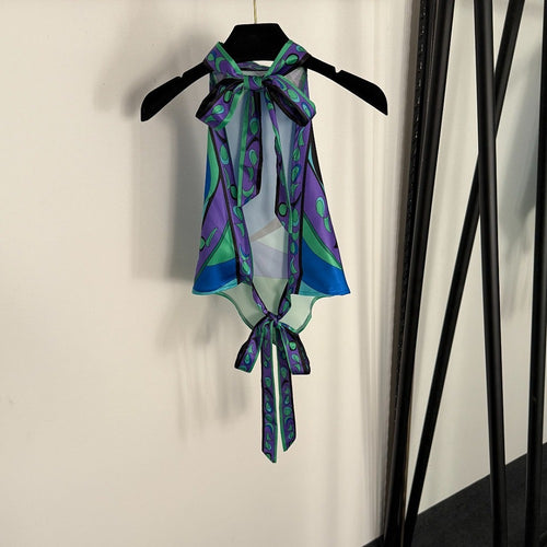 Pucci Oceana Verde Halter Top & Skirt Set