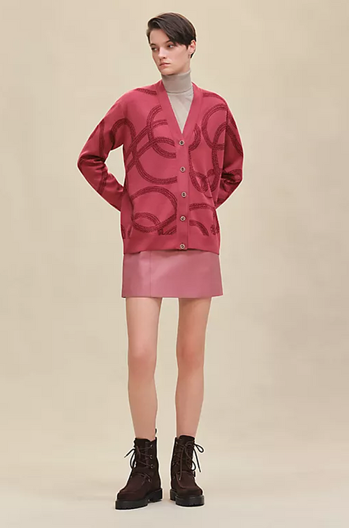 Loewe Rope Jacquard Knit Cardigan