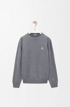 Loewe Anagram Grey Wool Crewneck Sweater
