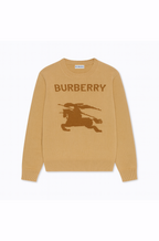 Burberry Cavalier Intarsia Camel Sweater