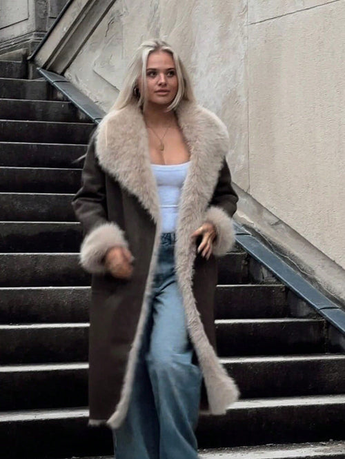 Palais de Neige — Faux Shearling Long Coat