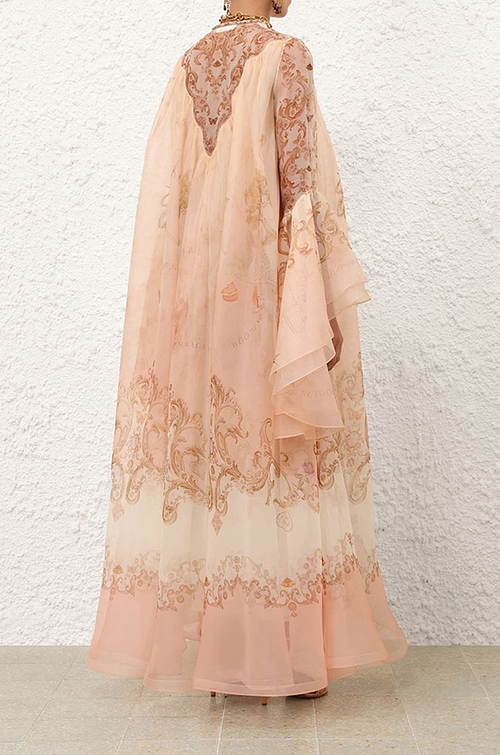 Zimmermann “Aurora Mappe Celestiali” Silk-Chiffon Gown