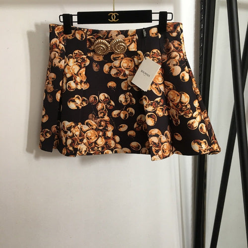 Balmain Medaillon Doré Baroque Mini Skirt