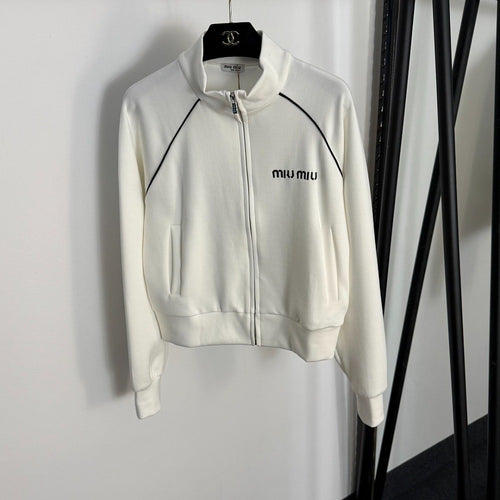 Miu Miu Luxe Sport Zip-Up Tracksuit Set