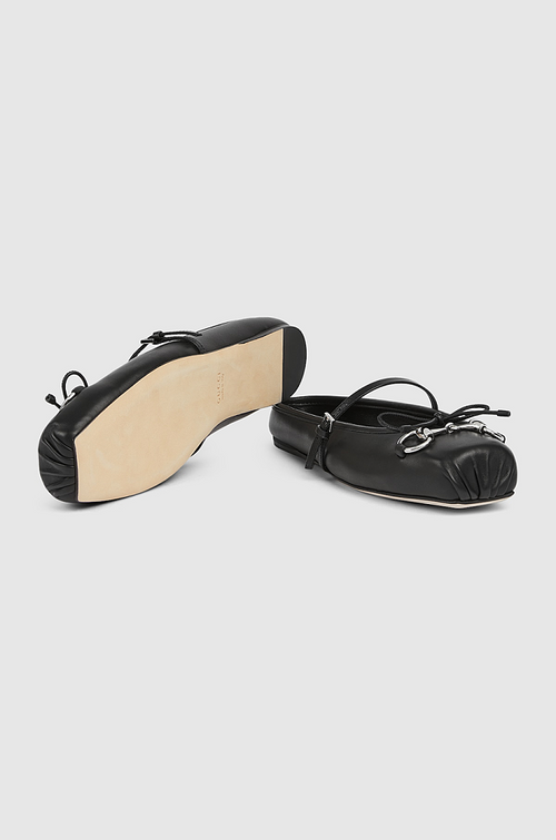 Gucci Horsebit Leather Ballet Flats – Black Eleganza Edition