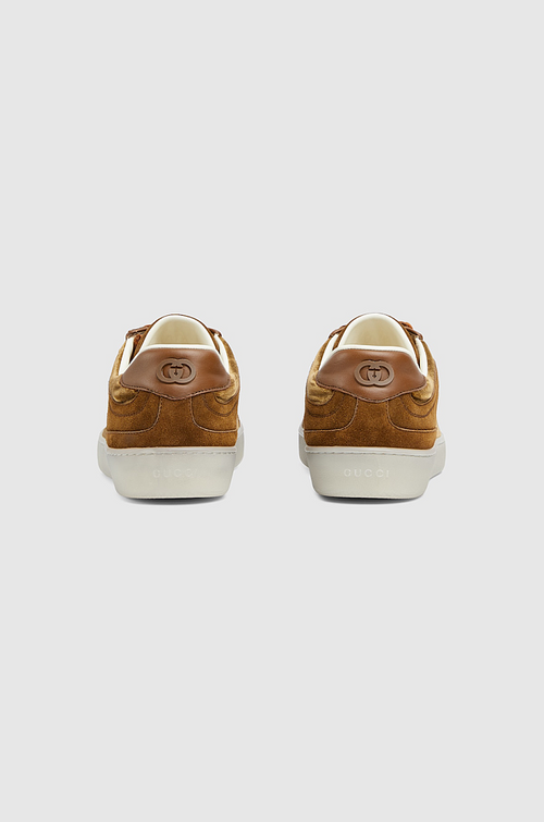 Gucci Velour GG Retro Low-Top Sneakers in Chestnut Brown
