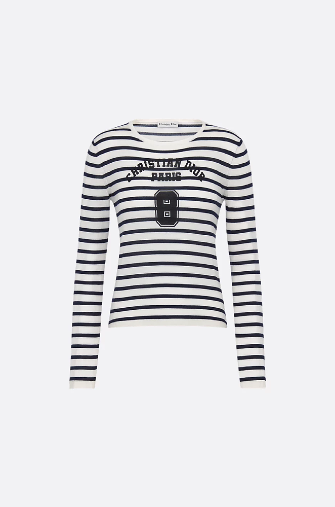 CHRISTIAN DIOR Paris Striped Long-Sleeve Top – LUXE LIVING FASHIONS