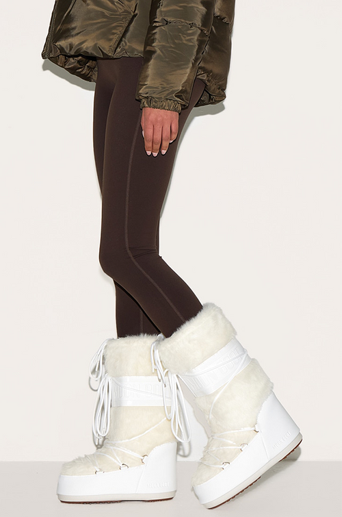 Moon Boot® Icon Faux Fur Wedge Snow Boots – Arctic White
