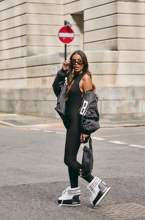 Moon Boot Icon Faux Fur Snow Boots – Black & White Edition