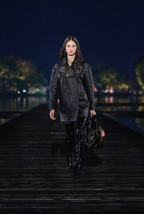 Chanel Noire Éternelle Patent Quilted Wedge Boots