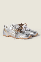 Miu Miu x New Balance Metallic Mesh Sneakers – Silver & Gold Edition (EU 36–44)