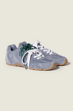 Miu Miu x New Balance Grey Suede Mesh Sneakers – Dual Lace Edition (EU 36–44)