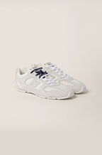 Miu Miu x New Balance White Suede Mesh Sneakers – Dual Lace Edition (EU 36–44)