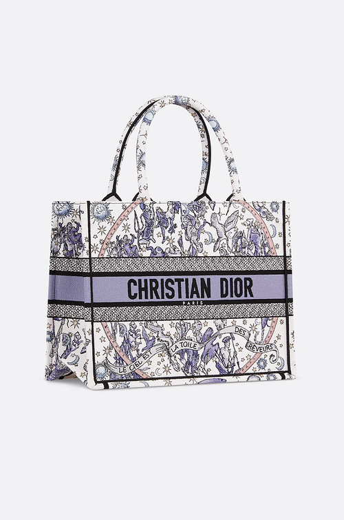Dior Zodiac Embroidered Medium Book Tote – Multicolor