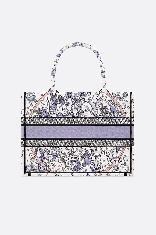 Dior Zodiac Embroidered Medium Book Tote – Multicolor
