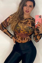 Designer Babe Versace Bodysuit