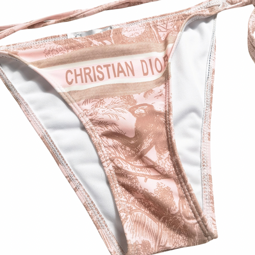 Christian Dior Toile de Jouy Triangle Bikini Set